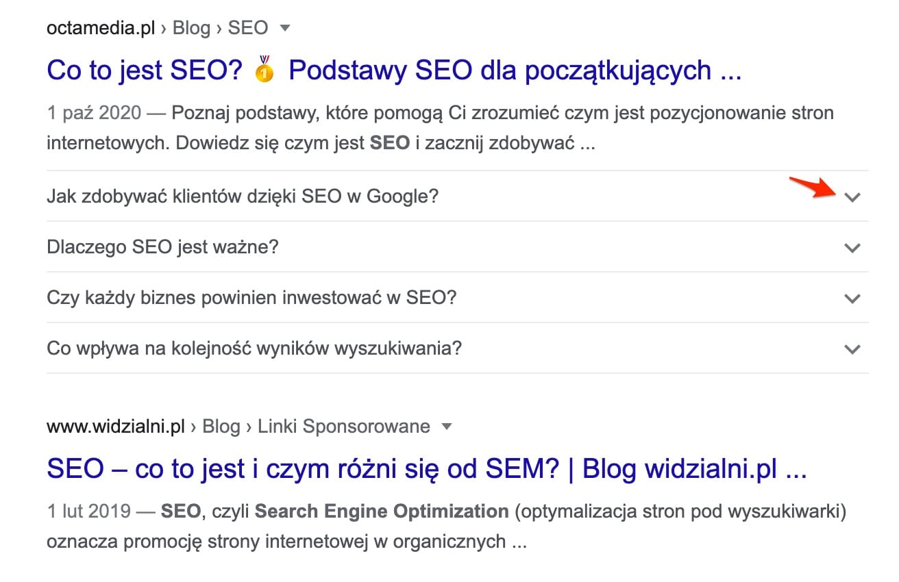 kliknięcia niewpływające na wyniki strony