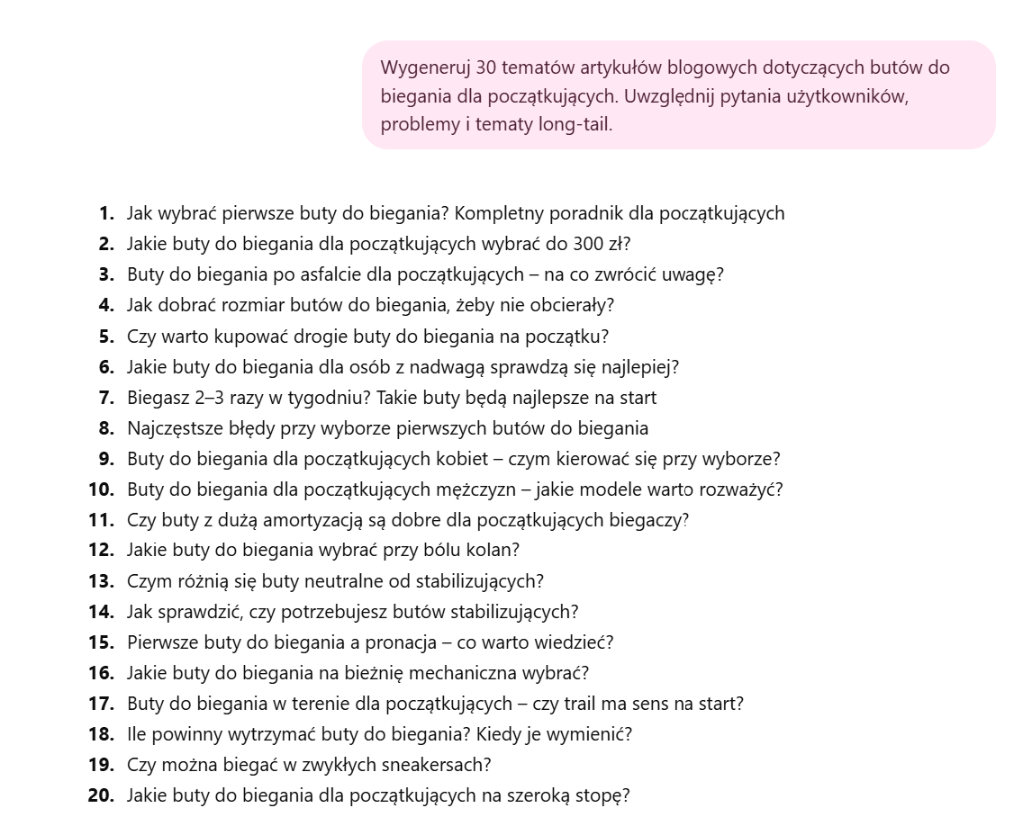 Wykorzystanie AI do generowania tematów blogowych