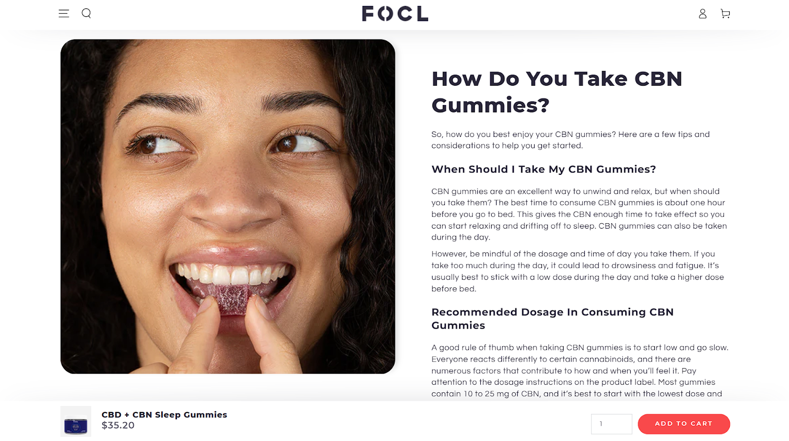 Screenshot of a sticky CTA button on a product page