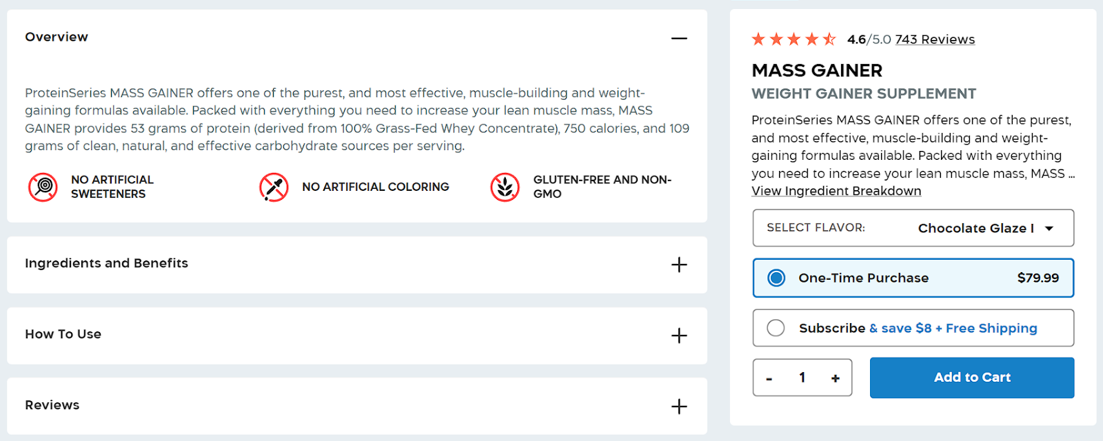 Screenshot of trust badges displayed on a product page