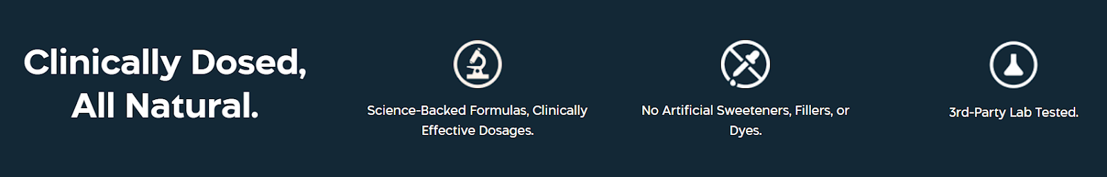 Screenshot of trust badges displayed on a product page