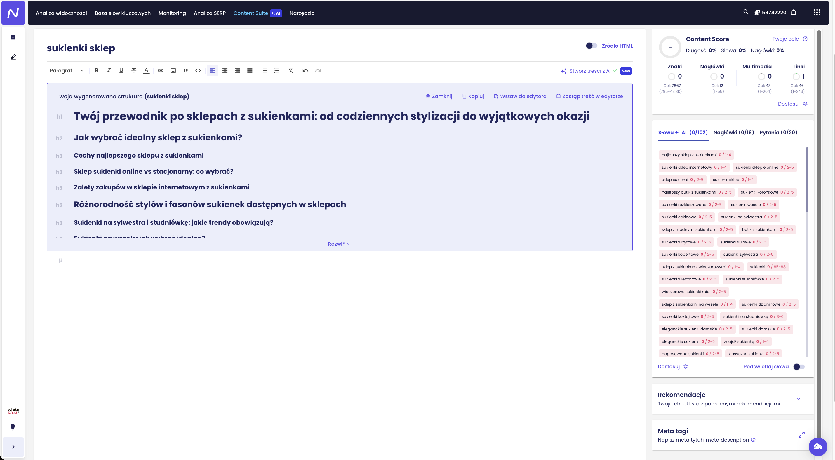 Screen z Writera Senuto
